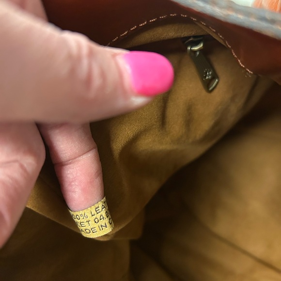 Patricia Nash Brown Leather Mallory Tote Bag with dust bag - Picture 10 of 13